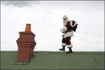What is the biggest risk to Santa being on your roof?