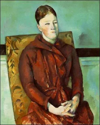 Who portrayed his wife in a yellow armchair?