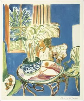 Who painted 'Petit interieur bleu'?