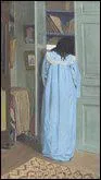 Who painted 'Interieur, femme en bleu fouillant dans une armoire'?