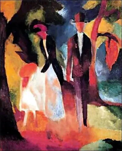 Who painted 'Au bord du lac bleu'?