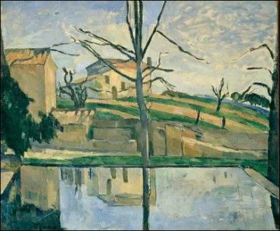 Which post-impressionist painter painted 'Le bassin du Jas de Bouffan en hiver'?