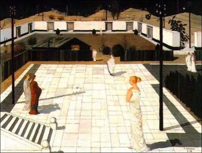 Which Belgian painter created 'L'hiver ou la ville enfouie'?