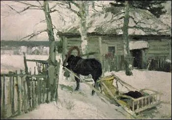 Which Russian Impressionist painter created 'In Winter'?