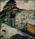 Which symbolist painter created 'Hiver a Kragero'?