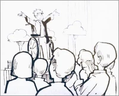 'He taught us the lines in the play. He's been really great. ' Who do you think 'he' is in this quote?