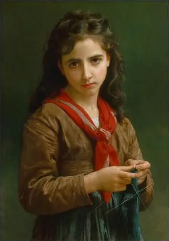Who painted 'Jeune fille tricotant' ?