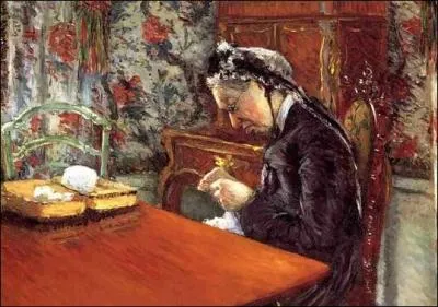 Who painted 'Mme Boissiere tricotant'?