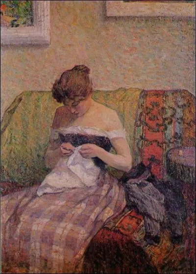 Who painted 'Femme cousant' ?