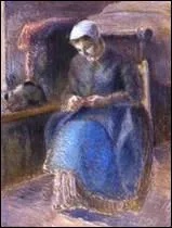 Who painted 'Woman sewing'?