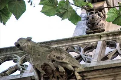 This bizarre church sculpture (top right) represents...