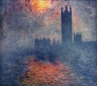 This painting is called 'The ... ... ... . of London at sunset'.