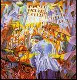 Which Italian painter, who died at the age of 33, painted 'Le vacarme de la rue entre dans la maison'?