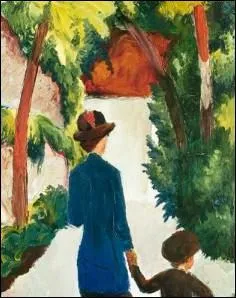 Which German painter created 'Mother and Child in the Park'?