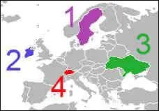 Which country is No. 1 on this map?