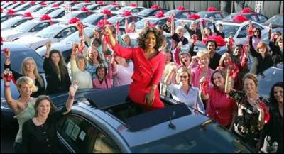 How many cars did Oprah give away on that famous episode?