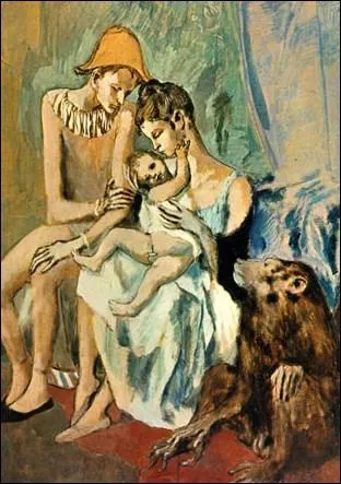 Who painted 'Family of acrobats with monkey'?