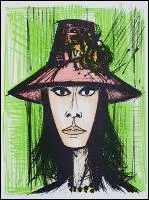 Who painted 'Woman with a pink hat'?