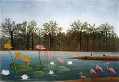 Who painted 'Les flamants roses'?