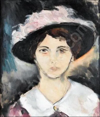 Who painted 'Woman with a pink hat'?