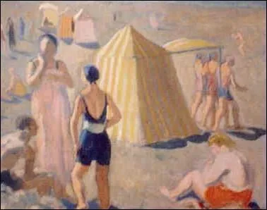 Who painted 'Petite plage au peignoir rose'?