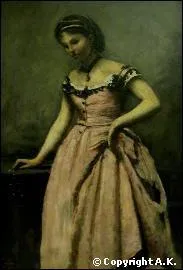Who painted 'Jeune femme a la robe rose'?