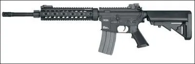 Is the pictured gun an airsoft gun, real steel gun, or paintball gun?