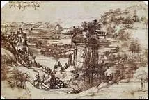 The first known drawing by the painter (exhibited at the Uffizi in Florence) is a landscape of the ...