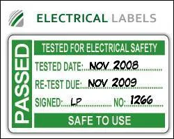 How can you tell that an electrical item has a current, valid PAT test?