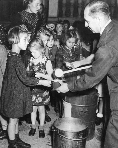 Which of these agencies provided school meals to children in Europe after World War II
