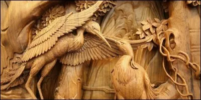 Medieval carved wooden figures were painted.