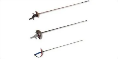 In fencing, what is the third weapon with the sword and the foil ?