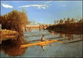 Which American painter is the author of the painting 'Max Schmitt a l'aviron'?