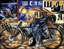 Which woman painter depicted a 'Cyclist'?