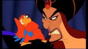 How does evil Jafar disappear in 'Aladdin' ?