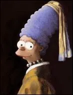 Who is the real author of this parody painting that we could call Marge à la perle ?