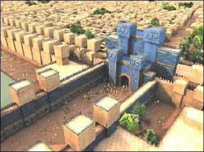 What is the origin of the name of this splendid blue-glazed brick door? It's the name: