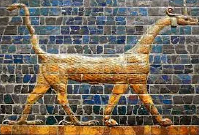 The great processional route features the serpent-dragon. What is the name of this Mesopotamian mythological animal?