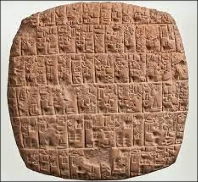 Numerous clay tablets engraved with inscriptions have been found on the archaeological site of Babylon. In which writing system are the texts written?