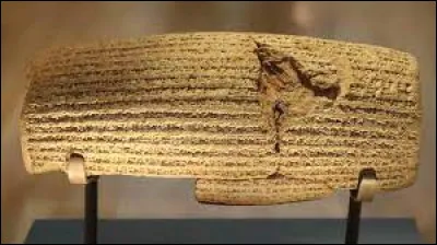 A clay cylinder engraved with inscriptions was found during archaeological excavations in Babylon. The text glorifies the Persian king who conquered the city in 539 BC. What was his name?