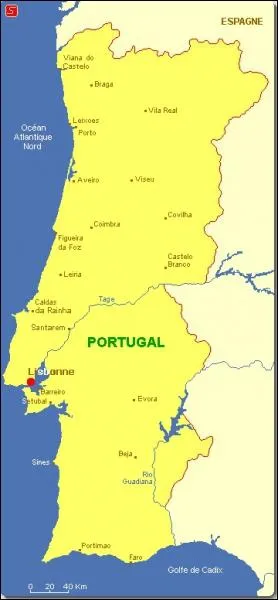 Compared to metropolitan France, how big is Portugal?