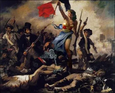 In this painting by Eugene Delacroix, the revolution with this costume would have lasted just one day. Whose is it?