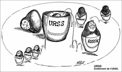 After the war in Afghanistan and the costs of the Chernobyl disaster, the USSR was weakened and politically unstable and broke up. What year was it ?