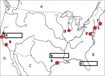 Which metropolis does number 3 correspond to?