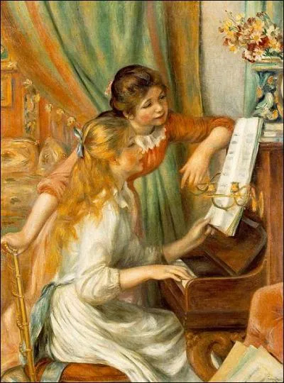 Which artist painted Young Girls at the Piano ?