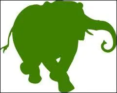 What's the colour of the elephant?