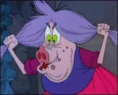 Which wicked witch from the movie "Merlin the magician" turned into a horrible pig?