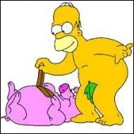 What is the name of the pig that Homer Simpson adopted in the movie version of The Simpsons?