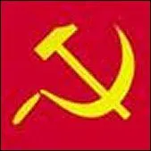 In which city can you still see a flag with a sickle and hammer?