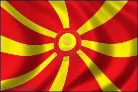 A beautiful sun with red and yellow rays to recall the radiance of Alexander the Great... This flag flies over -------.